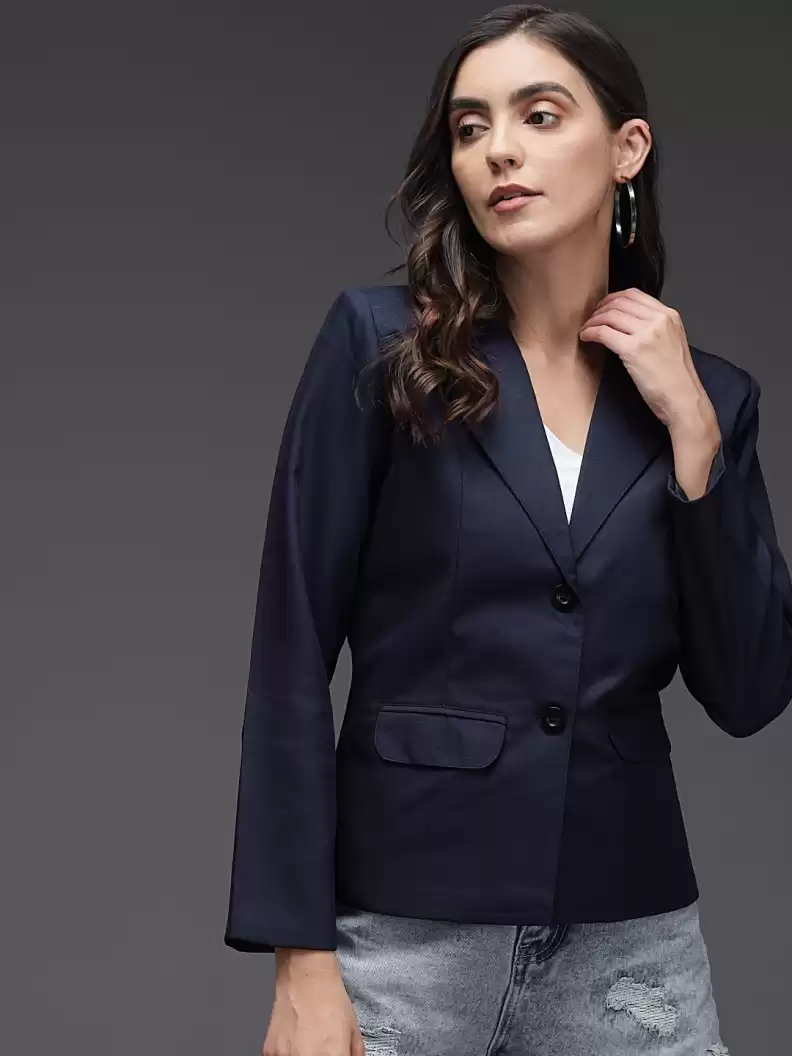 TANDUL  POLYSTER Solid Coat For Women