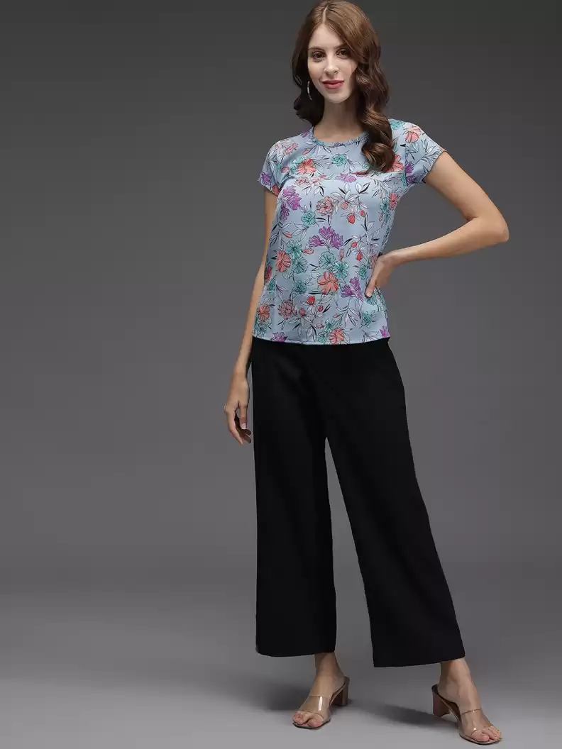 TANDUL  Casual Regular Sleeves Floral Print Women Multicolor Top