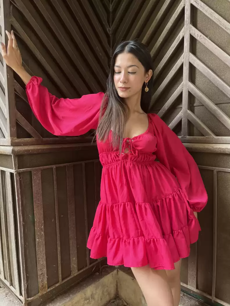 TANDUL  Women Fit and Flare Pink Dress