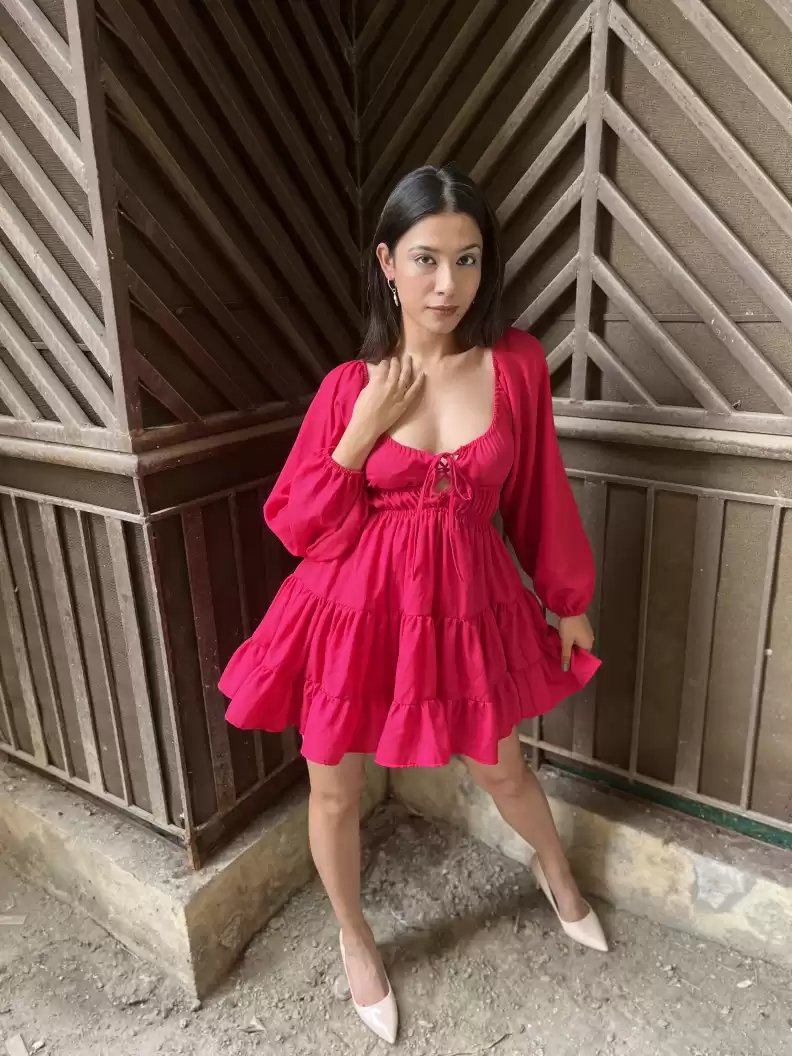 TANDUL  Women Fit and Flare Pink Dress