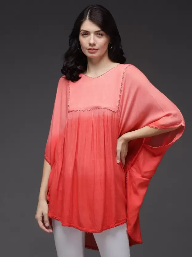 TANDUL  Cotton Crepe Blend Poncho