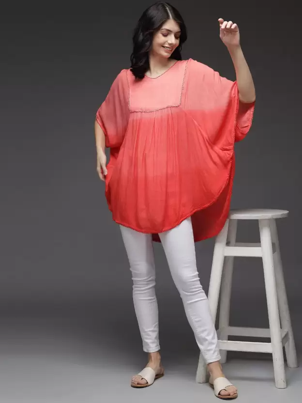 TANDUL  Cotton Crepe Blend Poncho