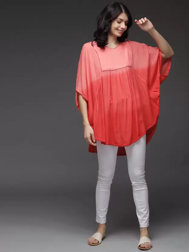 TANDUL  Cotton Crepe Blend Poncho