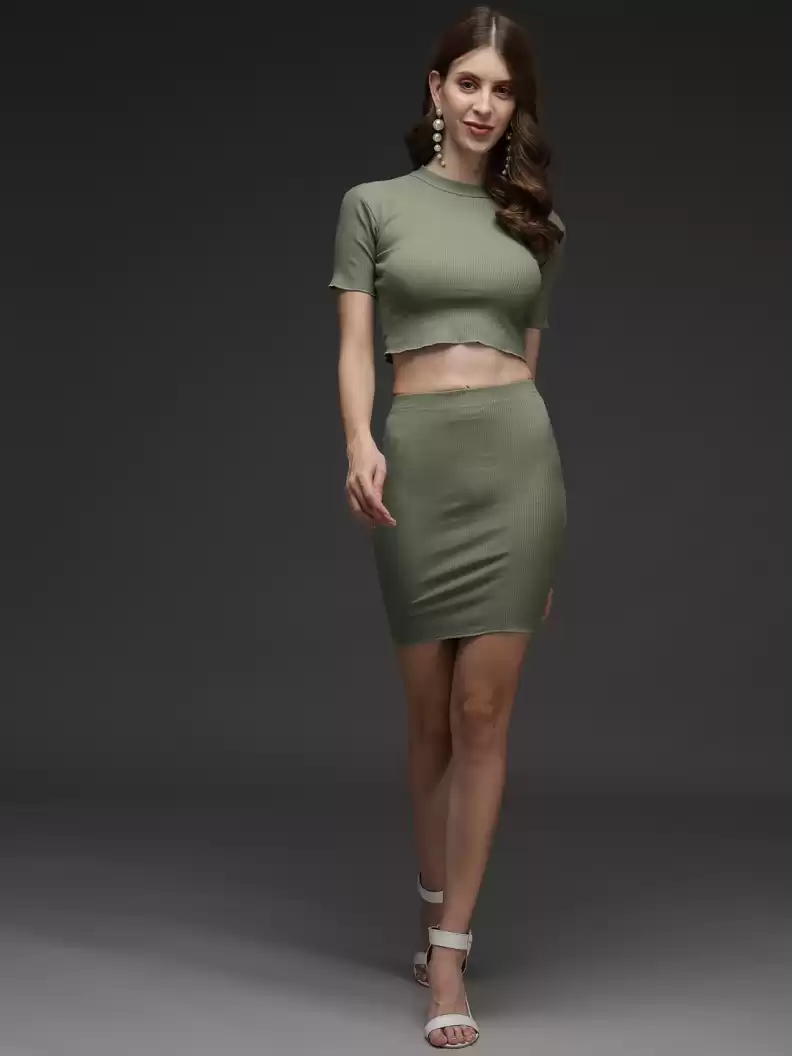 TANDUL  Women Bodycon Green Dress