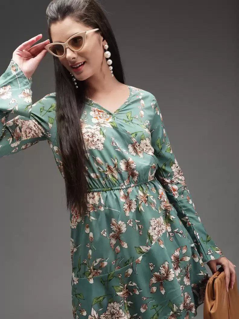 TANDUL  Women Fit and Flare Multicolor Dress