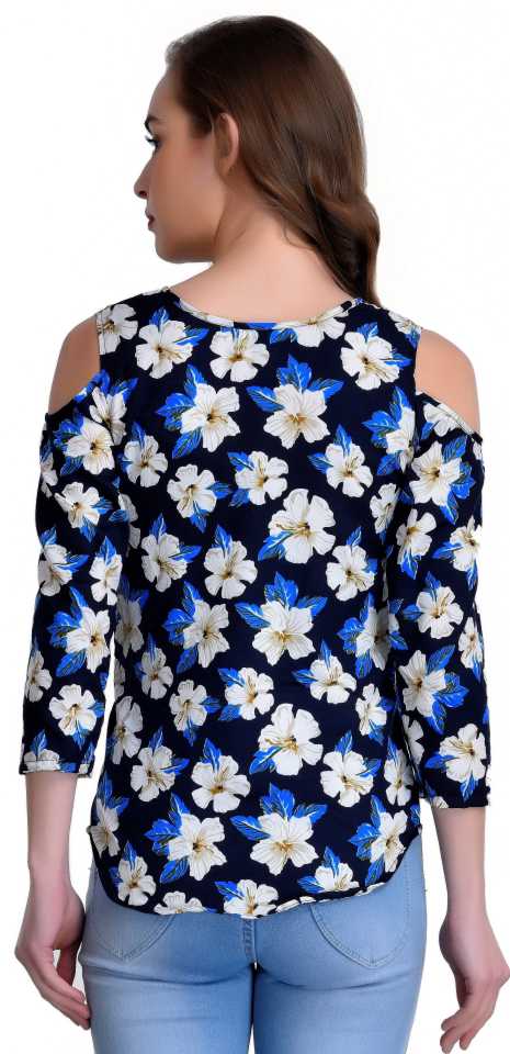 Casual Regular Sleeves Printed Women Multicolor Top