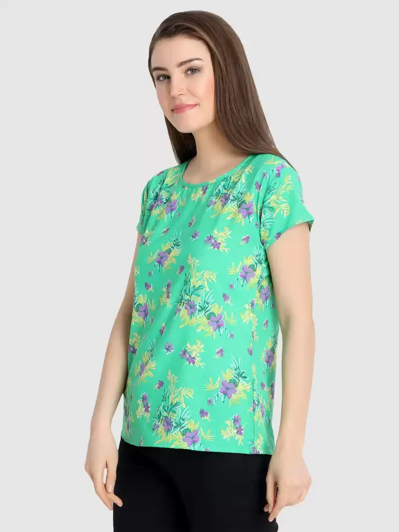 TANDUL  Casual Regular Sleeves Printed Women Multicolor Top