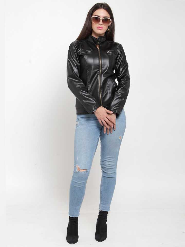 Full Sleeve Solid Women Riding Jacket