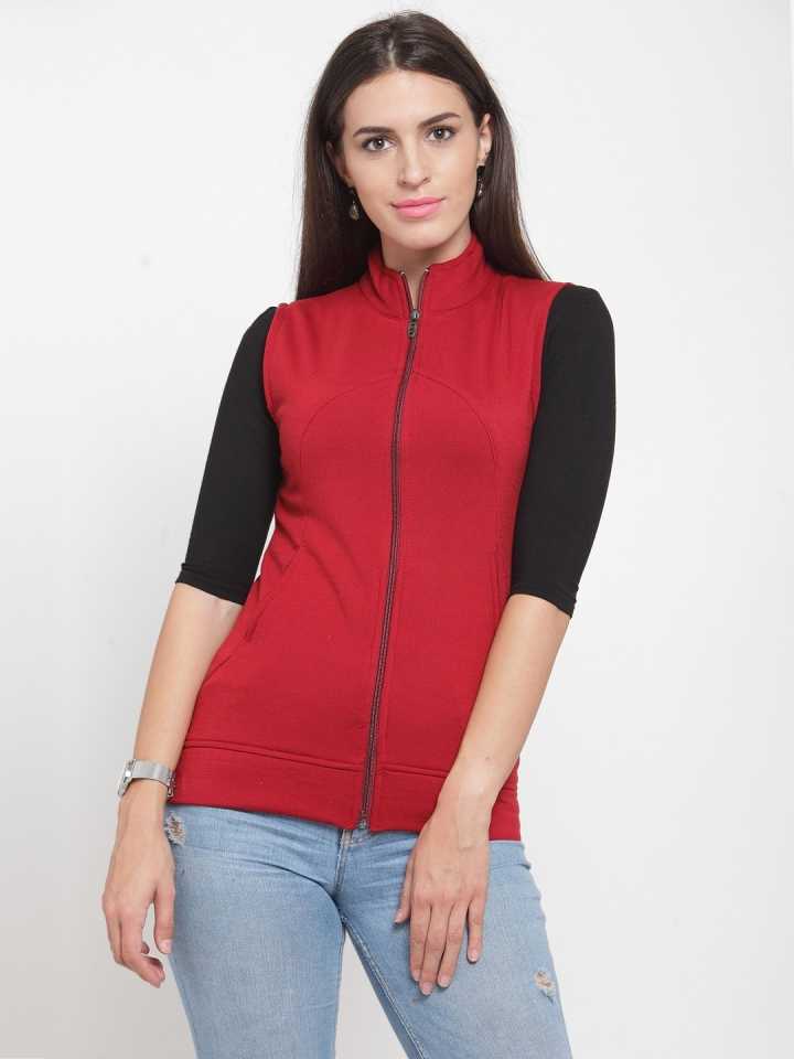 TANDUL  Sleeveless Solid Women Casual Jacket