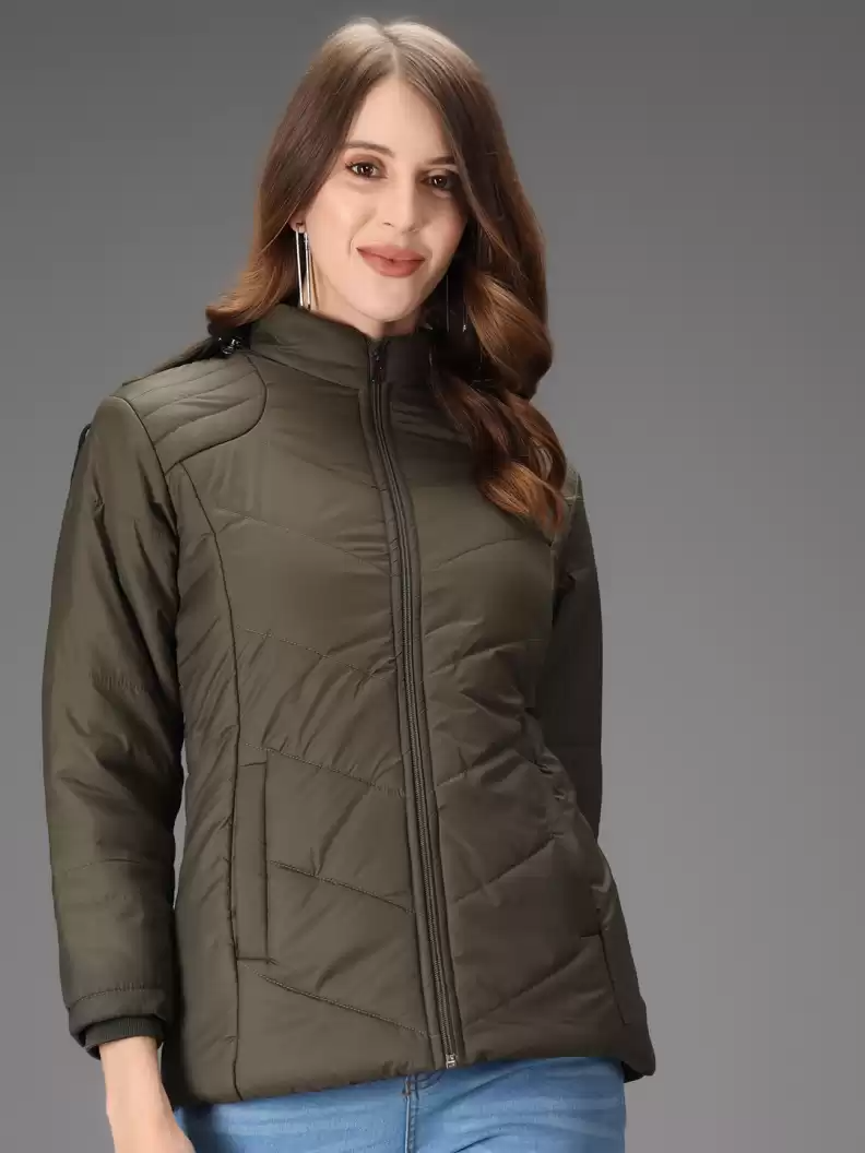 TANDUL  Full Sleeve Solid Women Bomber Jacket