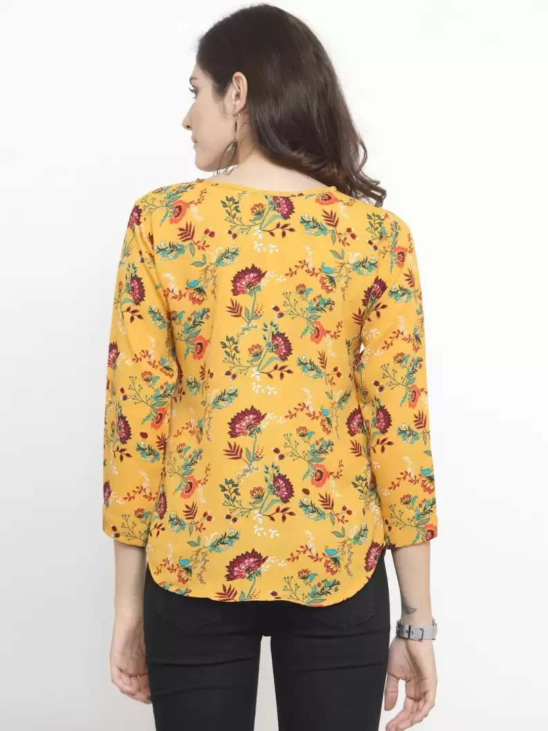 TANDUL  Casual Regular Sleeves Printed Women Multicolor Top