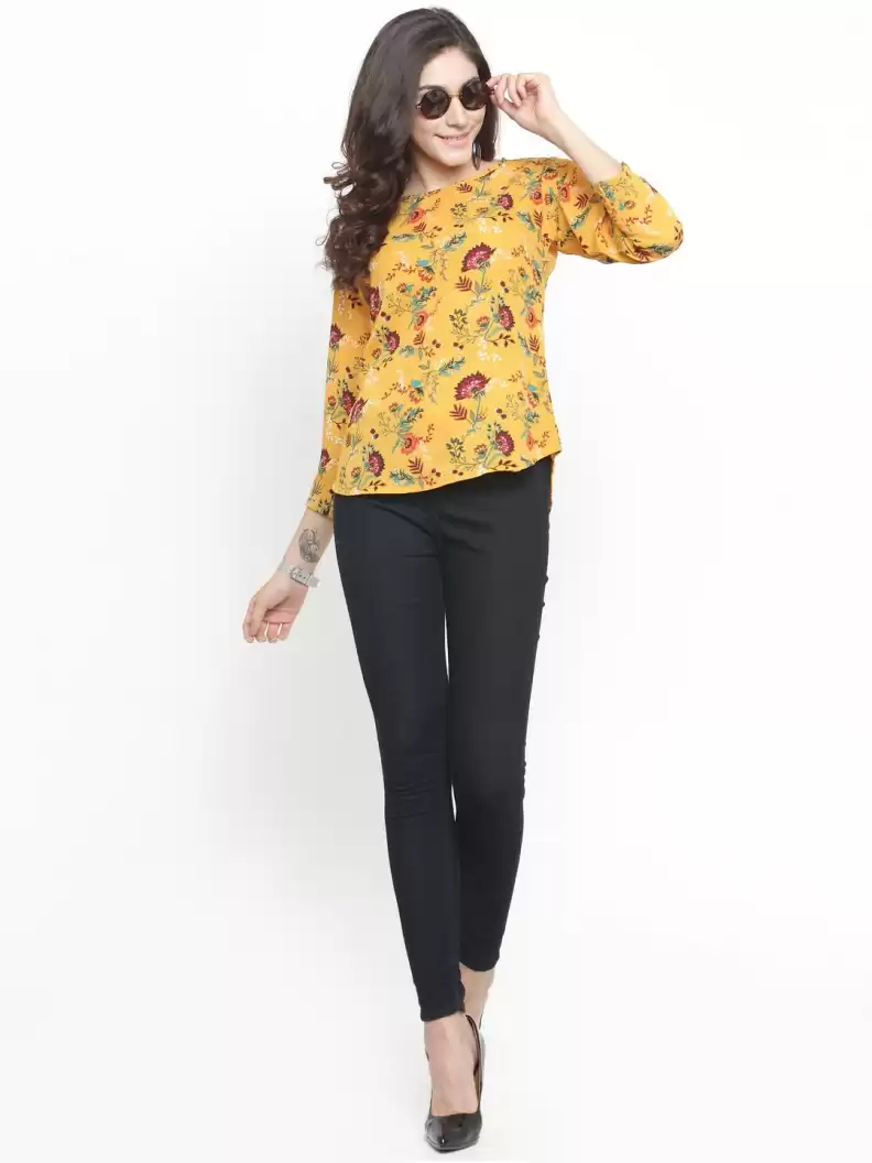 TANDUL  Casual Regular Sleeves Printed Women Multicolor Top