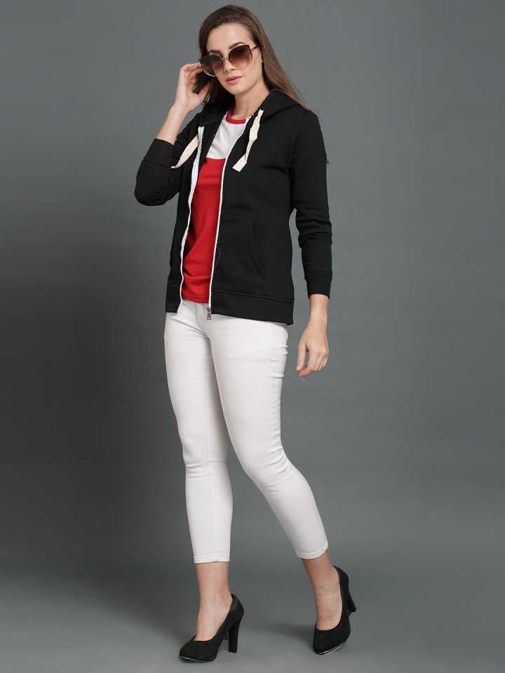 Full Sleeve Solid Women Casual Jacket