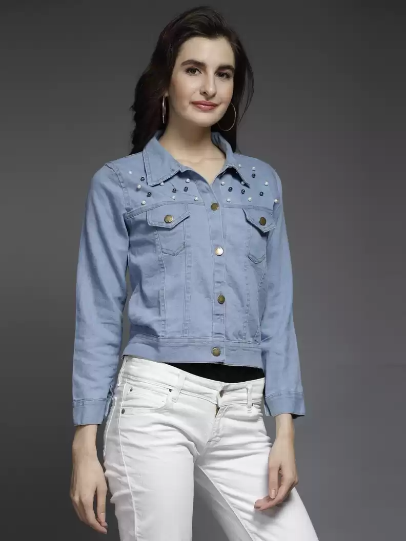 TANDUL  Full Sleeve Solid Women Denim Jacket