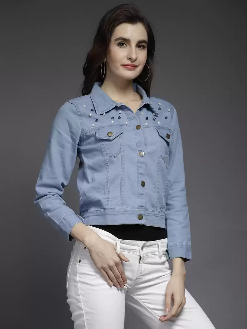 TANDUL  Full Sleeve Solid Women Denim Jacket