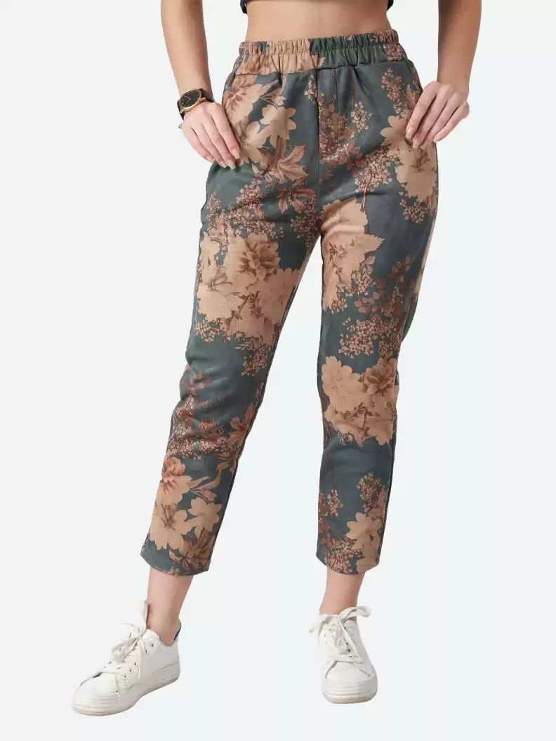 TANDUL  Regular Fit Women Multicolor Viscose Blend Trousers