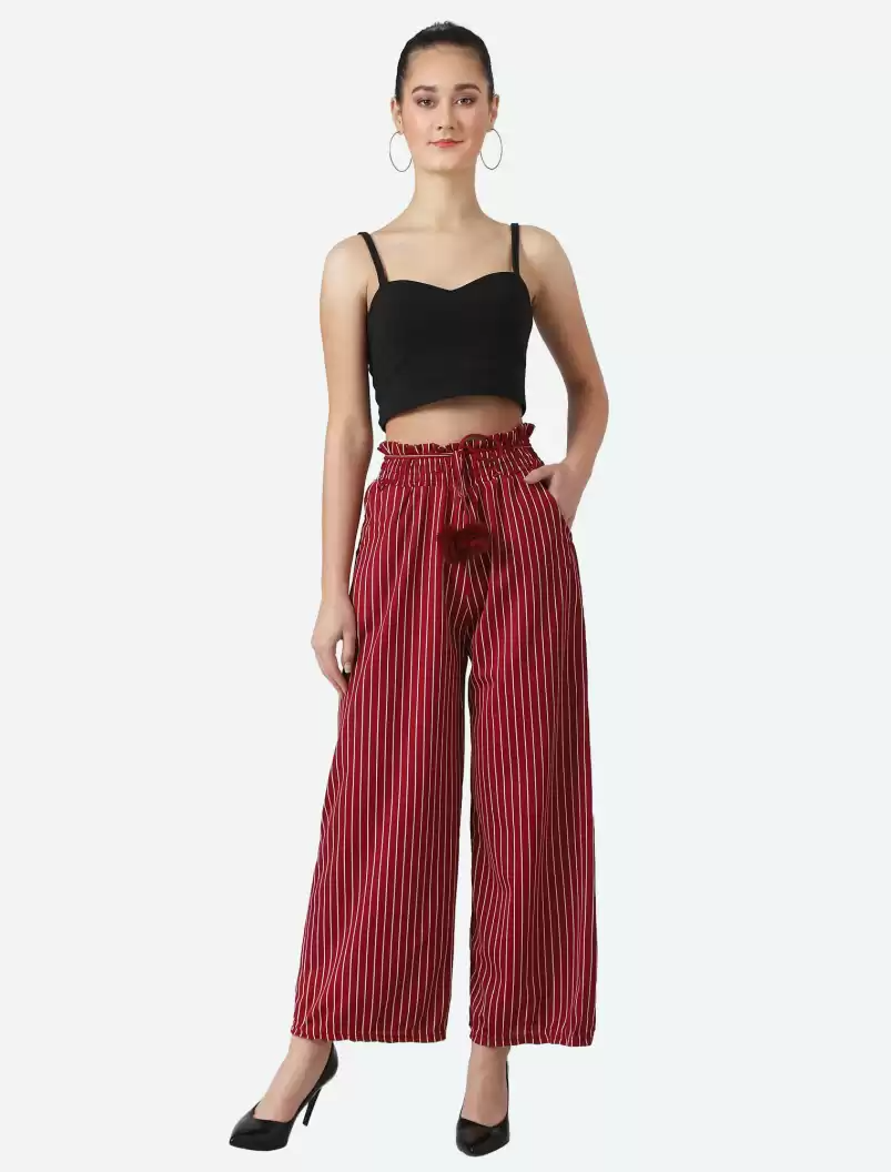 TANDUL  Regular Fit Women Multicolor Viscose Blend Trousers