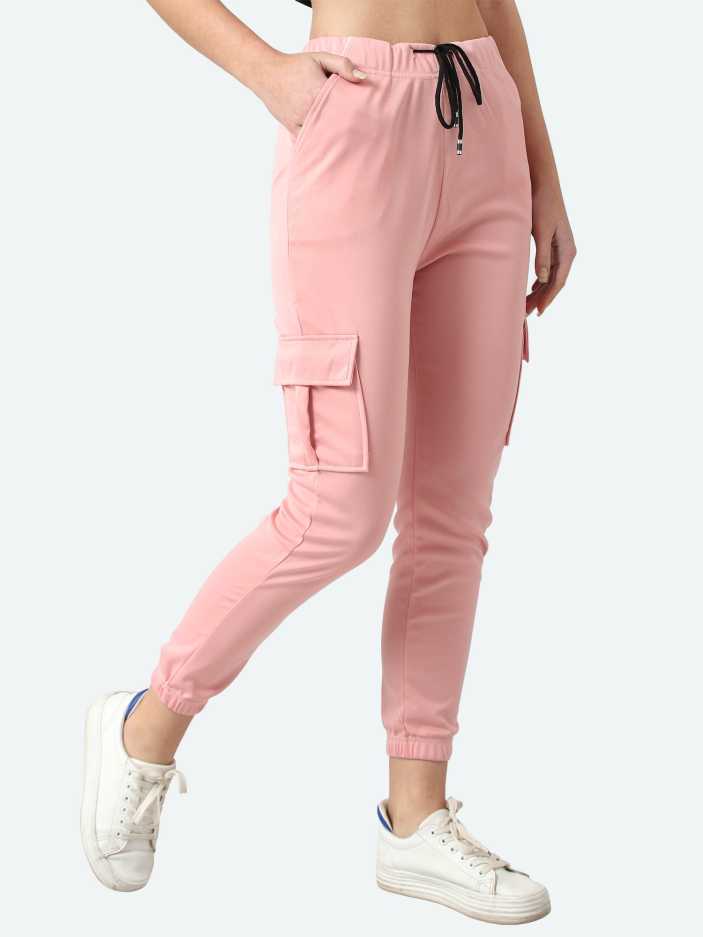 Regular Fit Women Pink Viscose Blend Trousers