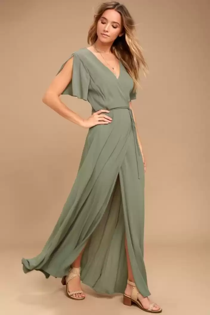 TANDUL  Women Maxi Green Dress