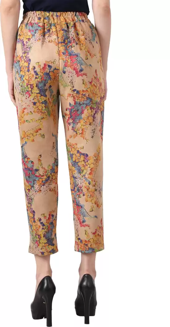 TANDUL  Regular Fit Women Multicolor Viscose Blend Trousers