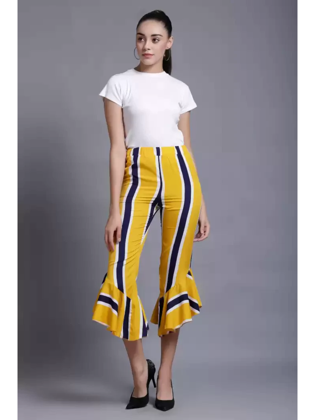 TANDUL  Regular Fit Women Multicolor Crepe Trousers