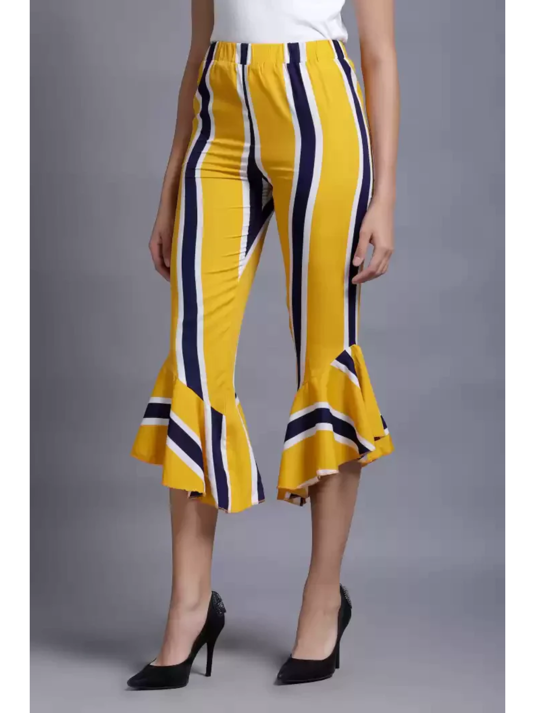 TANDUL  Regular Fit Women Multicolor Crepe Trousers