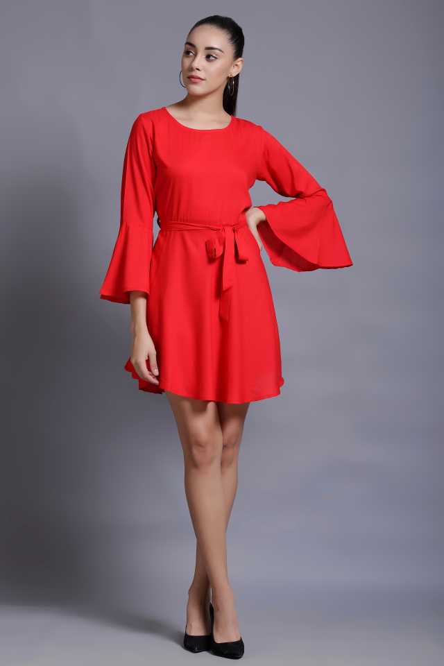 TANDUL  Women A-line Red Dress