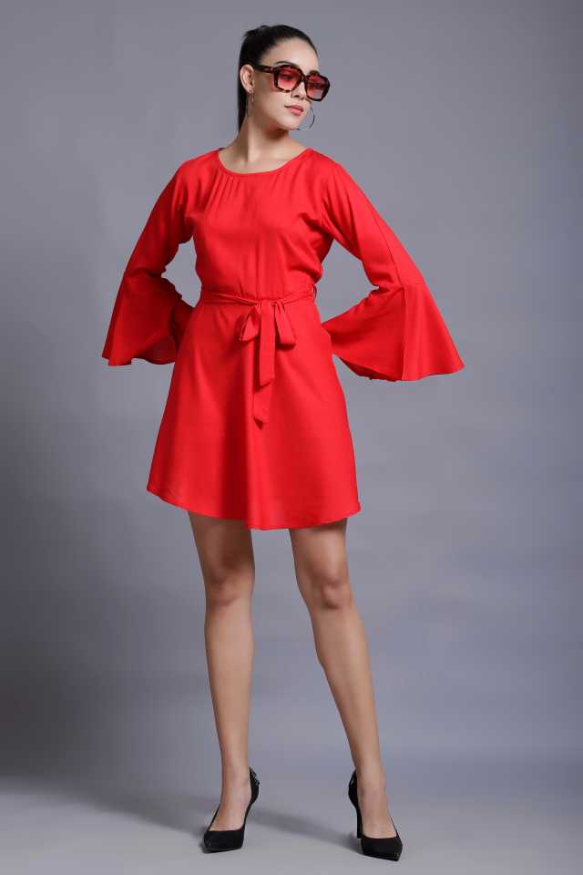 TANDUL  Women A-line Red Dress