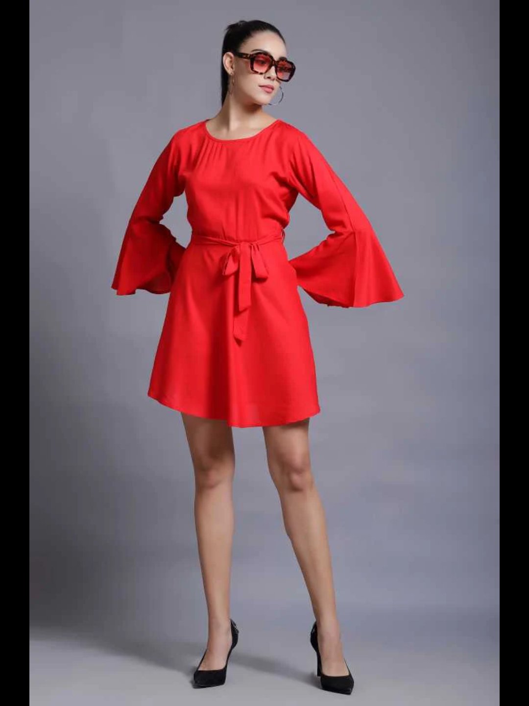 Women A-line Red Dress