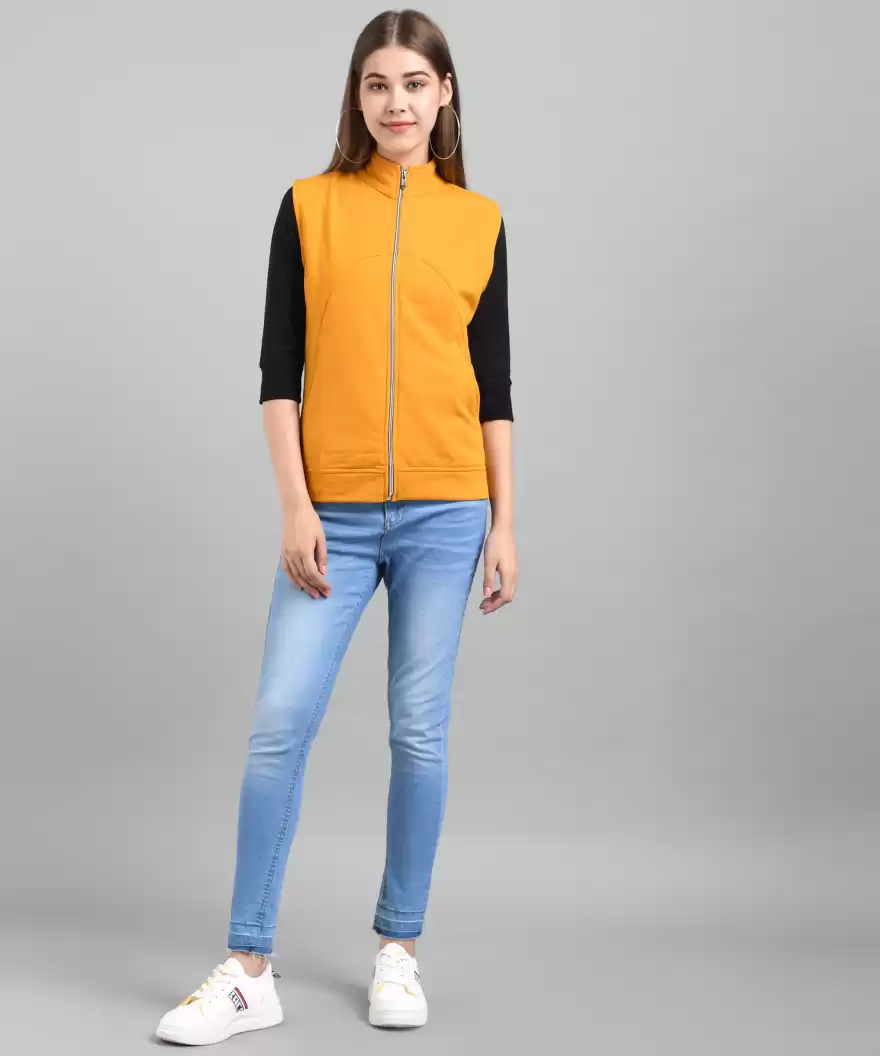 TANDUL  Sleeveless Solid Women Jacket