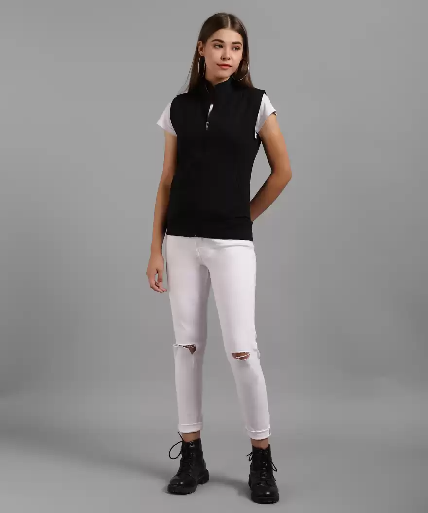 TANDUL  Sleeveless Solid Women Jacket