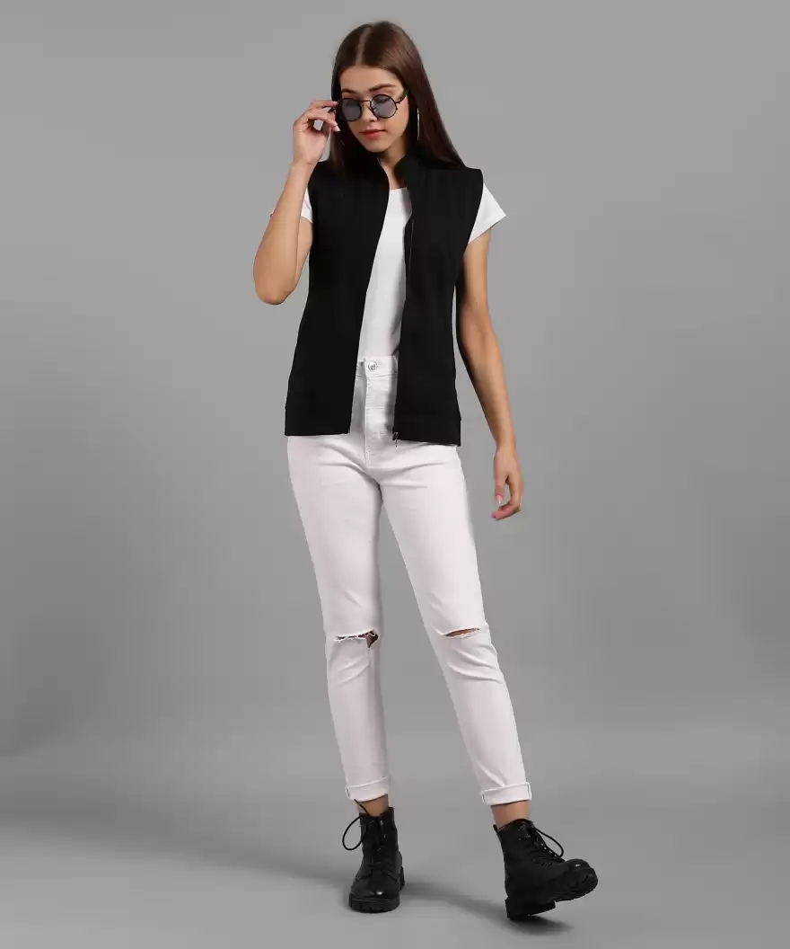 TANDUL  Sleeveless Solid Women Jacket