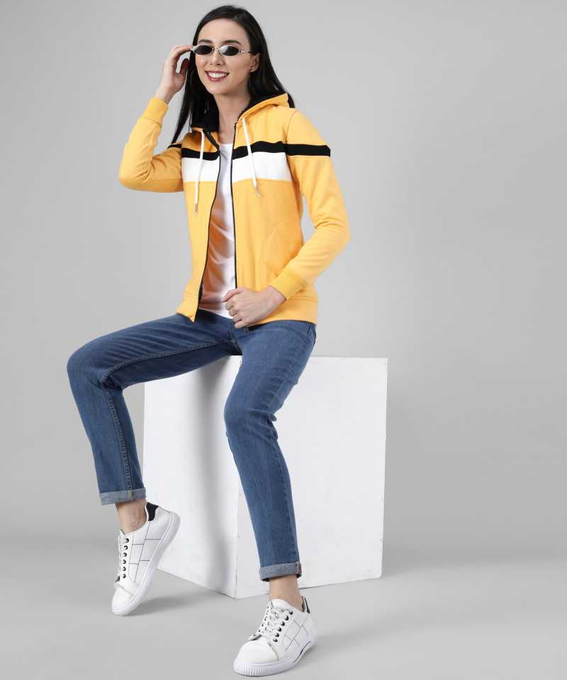 Full Sleeve Colorblock Women Casual Jacket