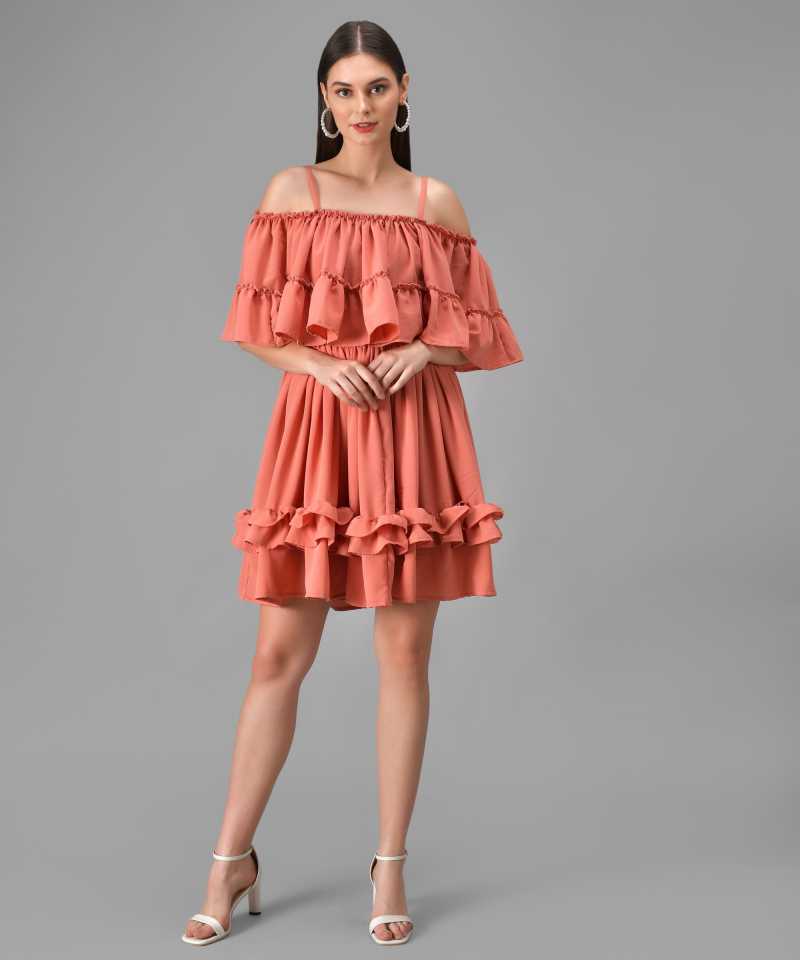 TANDUL  Women Layered Pink Dress