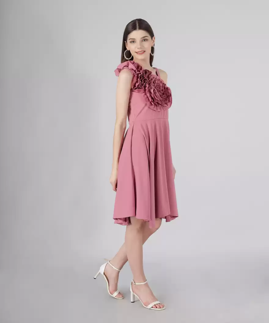 TANDUL Women Fit and Flare Pink Dress