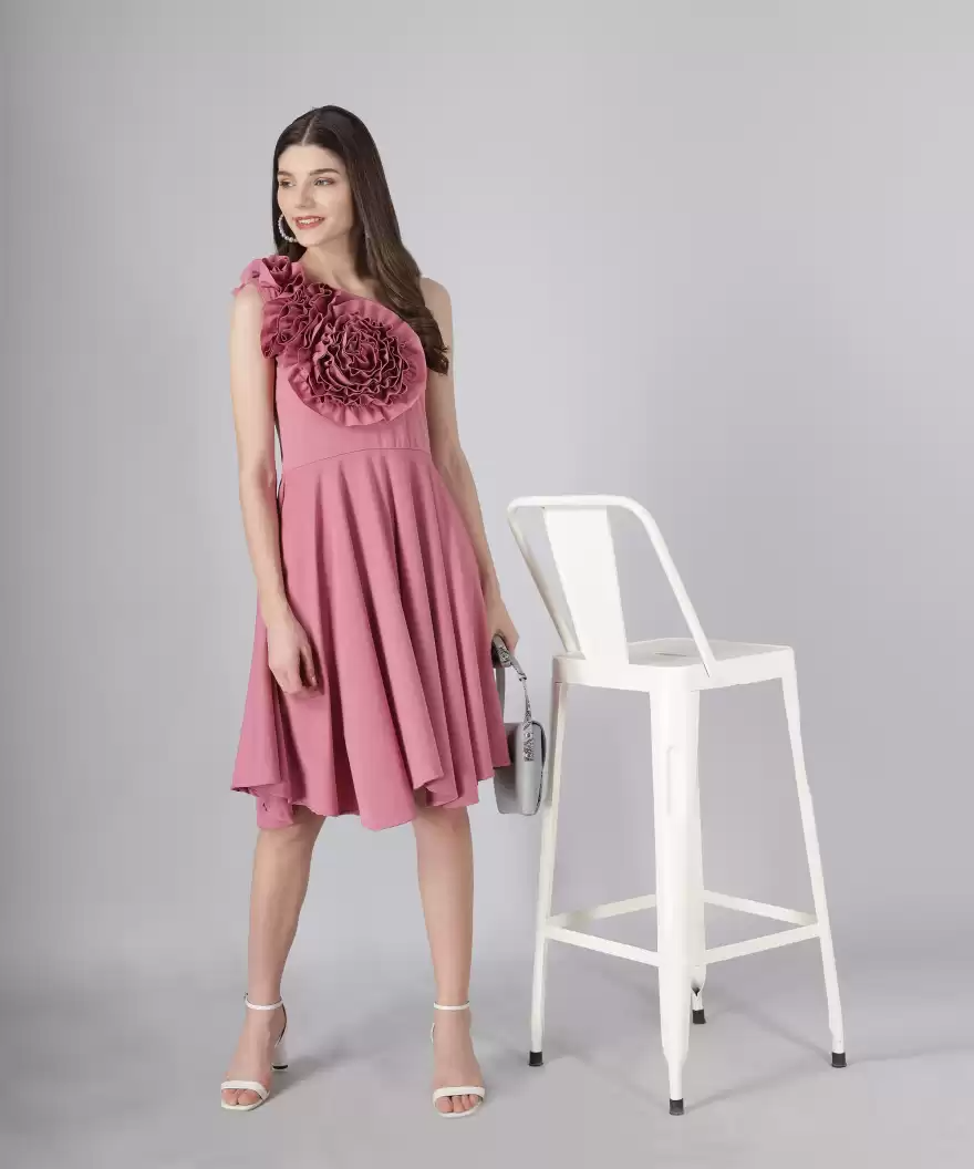 TANDUL Women Fit and Flare Pink Dress