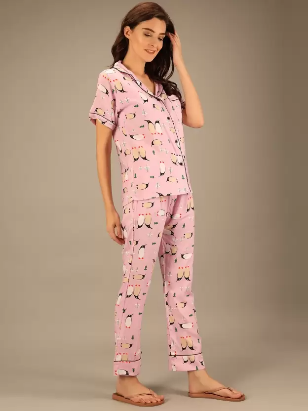 TANDUL  Women Printed Multicolor Shirt & Pyjama set