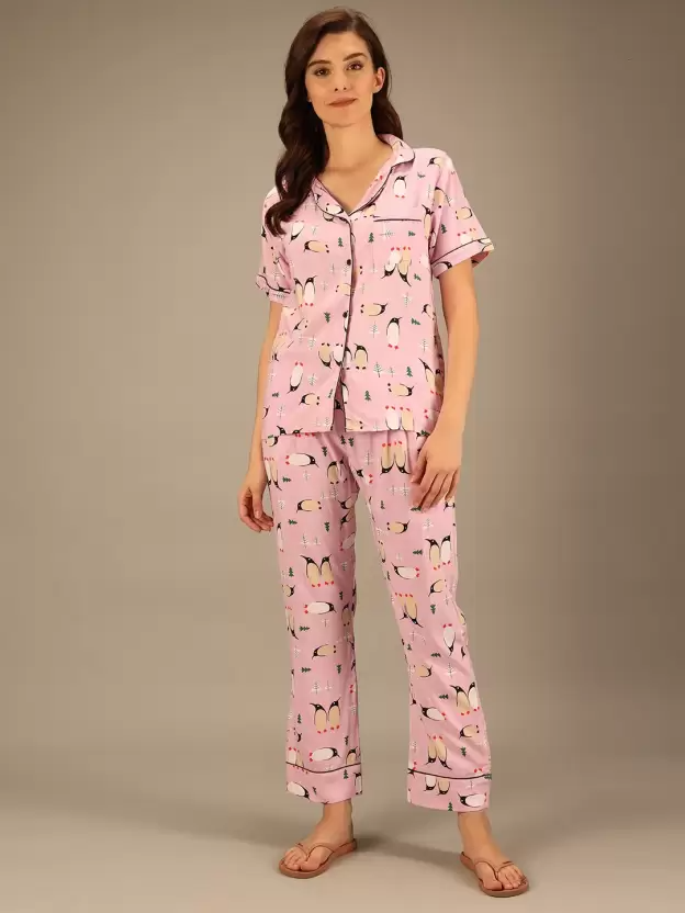 TANDUL  Women Printed Multicolor Shirt & Pyjama set