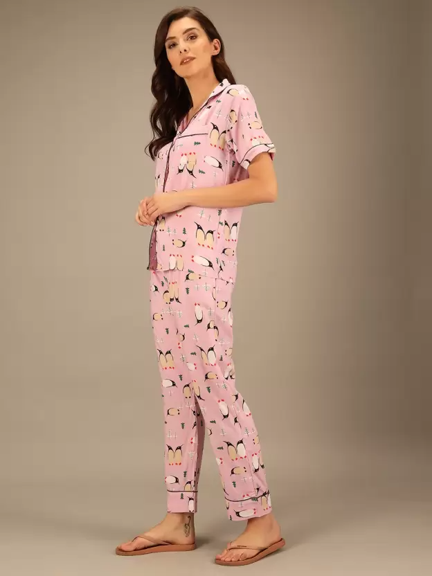 TANDUL  Women Printed Multicolor Shirt & Pyjama set