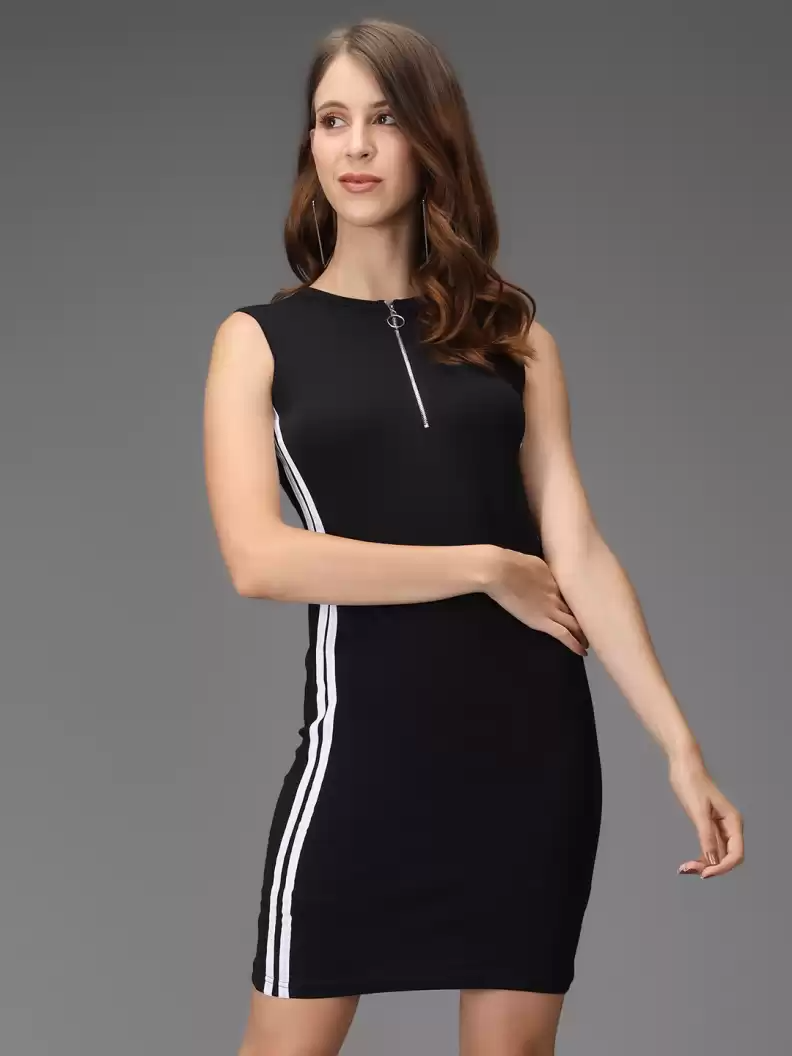 TANDUL  Women Bodycon Black Dress