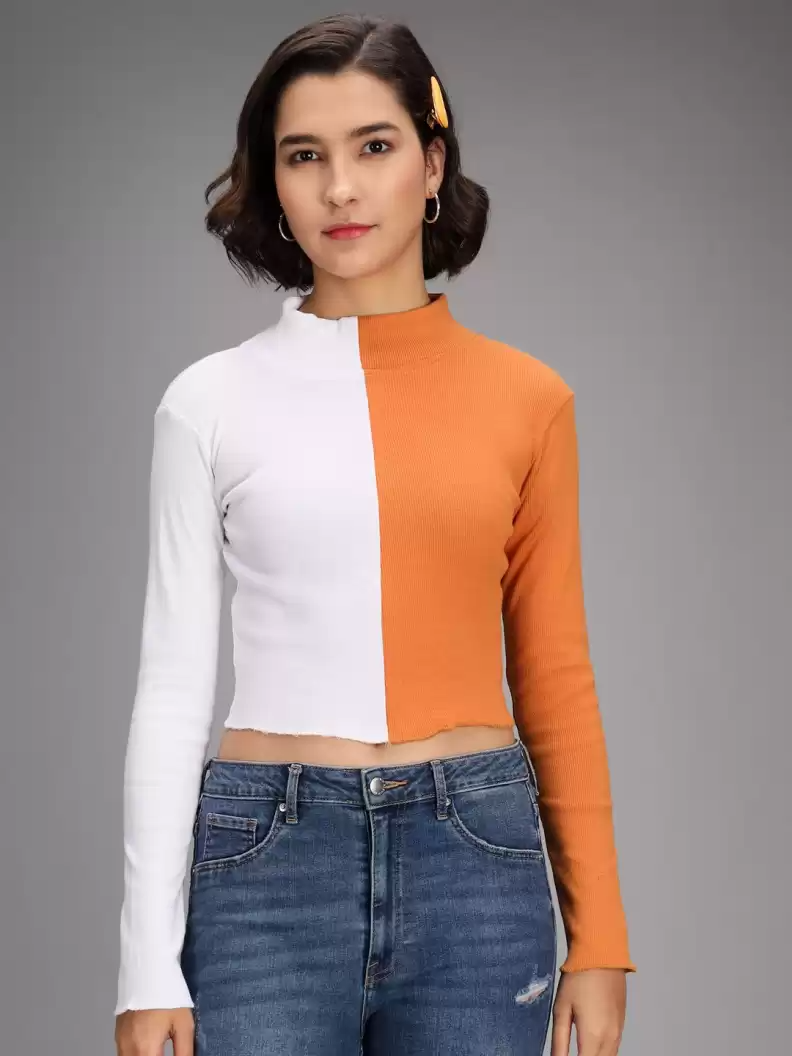TANDUL  Casual Regular Sleeves Striped Women White, Yellow Top