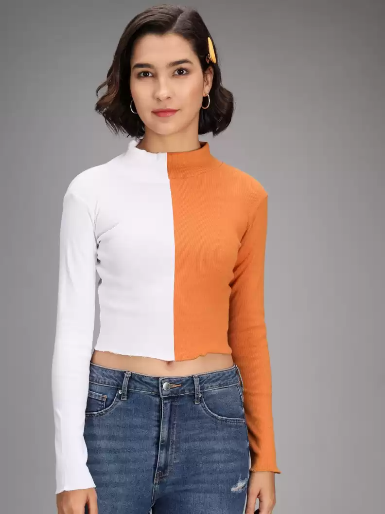 TANDUL  Casual Regular Sleeves Striped Women White, Yellow Top