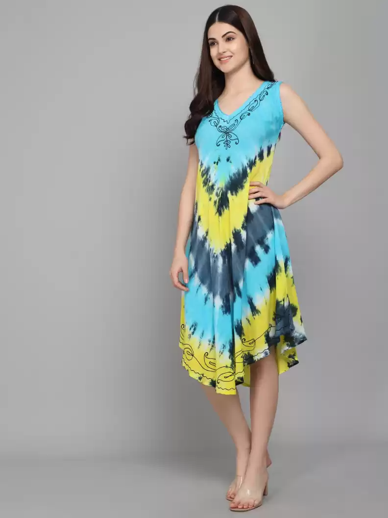 TANDUL  Women High Low Multicolor Dress