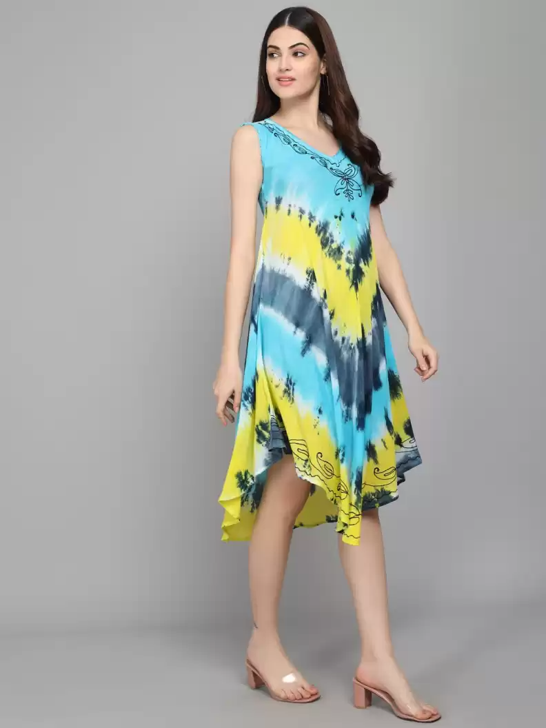 TANDUL  Women High Low Multicolor Dress