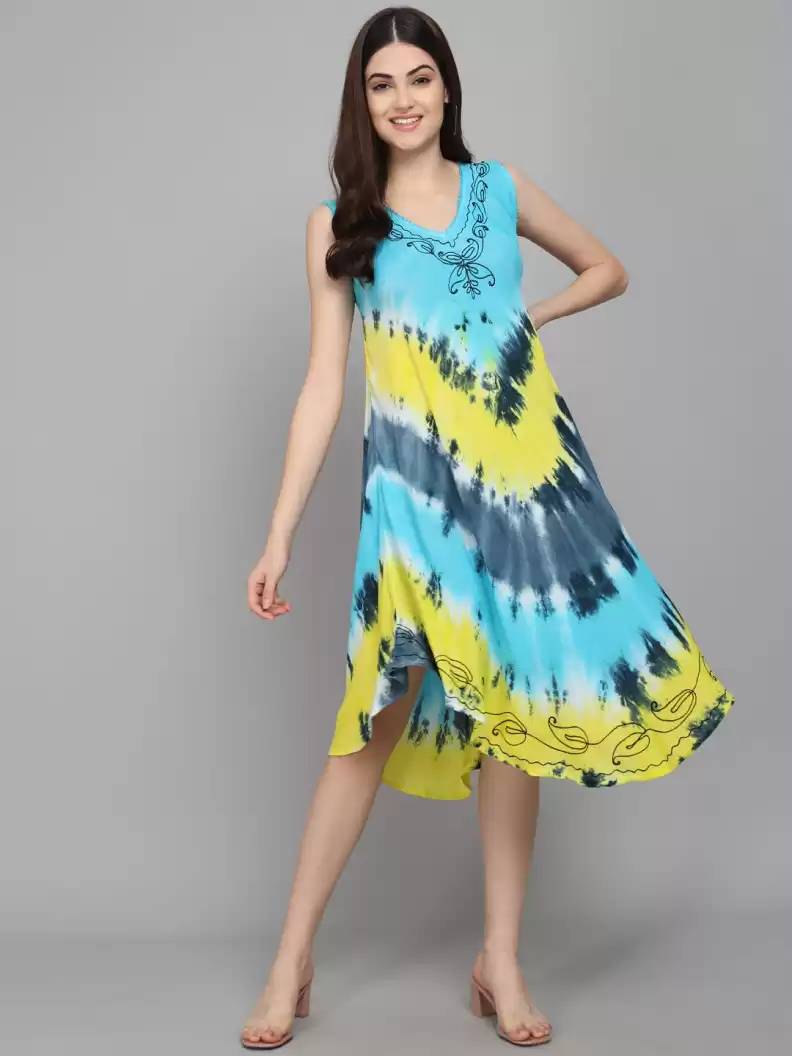 TANDUL  Women High Low Multicolor Dress