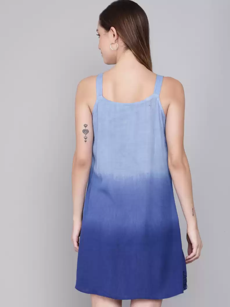 TANDUL  Women A-line Blue Dress