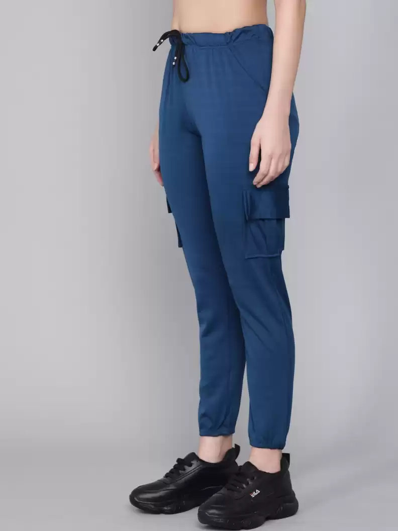 TANDUL  Regular Fit Women Blue Lycra Blend Trousers