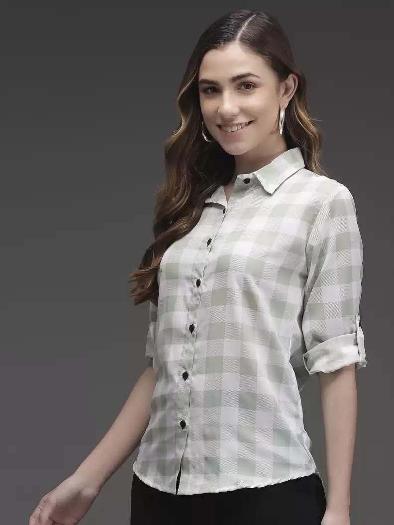 TANDUL  Women Regular Fit Checkered Casual Shirt