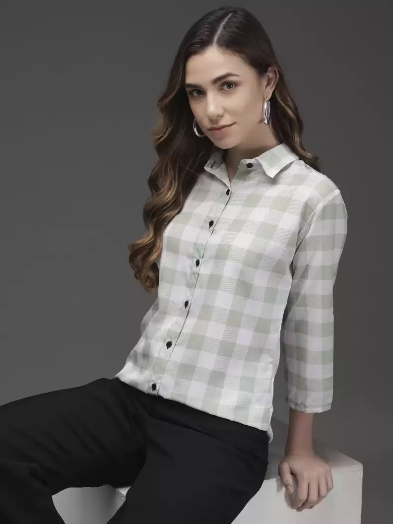 TANDUL  Women Regular Fit Checkered Casual Shirt