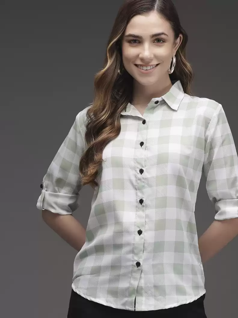 TANDUL  Women Regular Fit Checkered Casual Shirt